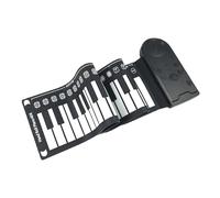 49-key Hand-rolled Piano With Speaker For Beginners, Silicone Portable Folding Electronic Keyboard(Black)