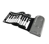 49-key Hand-rolled Piano With Speaker For Beginners, Silicone Portable Folding Electronic Keyboard(Silver)