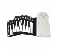 49-key Hand-rolled Piano With Speaker For Beginners, Silicone Portable Folding Electronic Keyboard(White)