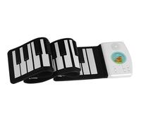 49 Key Hand Rolled Piano With Speaker Portable Folding Electronic Piano For Beginners To Practice(Black)