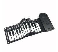 49-key Hand-rolled Piano With Speaker Silicone Beginner Portable Folding Electronic Keyboard(Black)