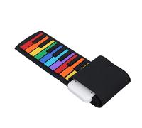 49 Key Roll Up Piano Thickened Silicone Waterproof Colorful Foldable Electronic Piano Music for Kids, Ideal for Introductory Music Education