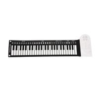 49 Keys Electronic Portable Silicone Flexible Hand Roll Up Piano Built-in Speaker Beginners Keyboard Organ (Color : White)