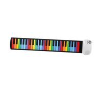 49 Keys Hand Roll up Keyboard Piano Sturdy Hand Roll Piano for Kids Children White