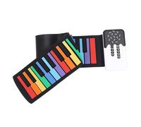 49 Keys Portable Piano Silicone Foldable Hand Rolled Colorful Keyboard Piano Pad Built in Speaker Roll Up Piano Keyboard Silicone Portable Piano Pad for Kids