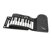 49 Keys Portable Piano With Built-In Speakers, Roll Up Keyboard Piano, Foldable Piano, Upgraded Waterproof Silicone Foldable, Music Gifts Girl Boys Kids (Color : Black)