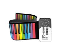 49 Keys Roll up Piano Birthday Gift Hand Roll Piano for Beginner Kids Adults rainbow keys