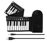 49 Keys Roll Up Piano Flexible Foldable Electronic Keyboard Soft Silicone Musical Instrument for Children Students with Rich Tone Multi Functions Music Initiation