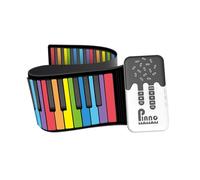 49 Keys Soft Silicone Foldable Electronic Piano for Musicians of All Levels, rainbow keys