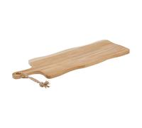 (49) Large Hand Made Teak Wood Serving Board with Hook