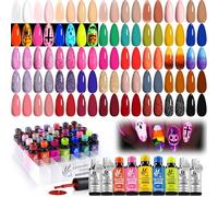 49 PCS Gel Nail Polish Set,All Season Colors with Milky Jelly White,Neon Glow in the Dark, Nude Glittery, Nail Primer,Builder Base Gel, Glossy/Matte Top Coat Christmas, Gifts for Lady UV Varnish 950