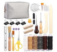49 Pcs Hand Bookbinding Tools Bookbinding Kits for Beginners Bookbinding Supplies with Paper Awl Binding Ribbon Glue Brush and Steel Ruler for DIY Bookbinding Crafts