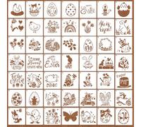 49 Pcs Stencils for Crafts Reusable,Wall Stencils for Painting | Animals, Plants & Tree Designs for Furniture, Fabric, Wood and Canvas | DIY Art Templates for Home Decor