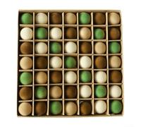 49 Piece Mini Velvet Christmas Ball Ornaments For Tree Hanging And Holiday Decoration Use(Green)