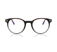 TOM FORD FT5695-B 056 Man Optical frames Acetate Havana Round Normal Blue anti light - for PC