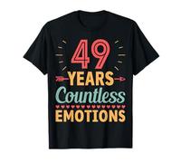 49 Years Countless Emotions 49th Wedding Anniversary Couple T-Shirt