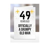 49 Years Old, Officially a Grumpy Old Man Card, Funny, Joke, Gift, 49th Happy Birthday, Presents for, Dad, Daddy, Grandad, Husband, Uncle, Him, Male, A5-164_21