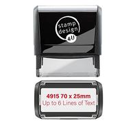 4915 6 Line Personalised Business Stamp, Large Imprint Size of 70 x 25mm
