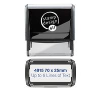 4915 6 Line Personalised Business Stamp, Large Imprint Size of 70 x 25mm
