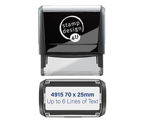 4915 6 Line Personalised Business Stamp, Large Imprint Size of 70 x 25mm