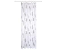 49462 Paolo Tab-Top Curtain Transparent Printed Stone 225 x 140 cm
