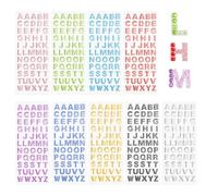 495 Pieces Glitter Alphabet Stickers, 9 Sheets 0.6" A-Z Rhinestone Letter Stickers Self-Adhesive Crystal Stick on Letters Shiny ABC Word Sticker by Letter for Scrapbooking, Card Making, DIY Art Craft