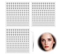 495pcs Face Gemstones - Silver Rhinestones Studs & Stickers for Eyebrows, Nose, Lip & More - Cool Punk Y2K Party Makeup Supplies