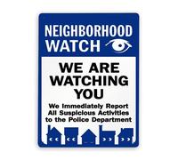 496 Warning Metal Tin Sign,We are Watching You, We Immediately Report All Suspicious Activity Reported,Traffic Sign Road Sign Business Sign 12x16 Inch Aluminum Metal Tin Sign,Easy to Hang 12x16 Inch