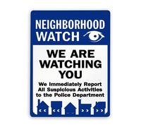 496 Warning Metal Tin Sign,We are Watching You, We Immediately Report All Suspicious Activity Reported,Easy to Hang 8x12 Inch
