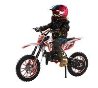 49cc 2-Stroke Kids Dirt Bike, Gas Power Motocross Off Road,Mini Pit Bike Dirt Bikes Motorcycle,Pocket Motorbike with Front Rear Disc Brakes, Racing Max Speed 40KM/H (Red)