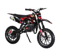 49CC 2-Stroke Mini Kid Dirt Bike, Gas Powered Pocket Motorbike with 10" Off-Road Tires, Front & Rear Disc Brakes, Hydraulic Shock Absorption, Top Speed 25 Mph