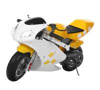 49cc 2-Stroke Mini Kids Dirt Bike Over 12 Years Old with Dual Headlights Anti-Slip Handlebar Front Rear Disc Brakes Max Speed 20MPH ABS Metal Frame,Max Speed 20MPH for Easy Operation Ensuring Whi