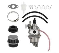 49cc Carburetor Complete Kit with Air Filter & Fuel Lines, Aluminum Alloy Carb for Scooters/Pocket Bikes/Go-Karts, Enhanced Fuel Atomization for Cold Starts, Fit for Mini Motors & Generators