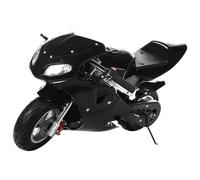 49cc Dirt Bike for Kids 2-Stroke High Brightness Dual Headlights Rubber Handlebar Mini Motorcycle Strong Power Over 12 Years Old Kids Pocket Gas Motorbike Black Black