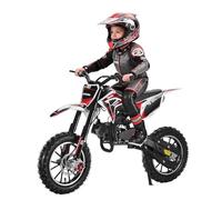 49CC Kids Dirt Bike, 2-Stroke Mini Motorcycle Gas Powered Off-Road Motocross Bikes, Pocket Motorbike with Front Rear Disc Brakes, Gas Dirt Bike for Kids 8-14, up to 25mph(New Security Upgrades)