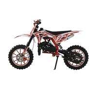 49cc Kids Dirt Bike, Petrol Powered Mini Motocross for Boys & Girls, 40KM/H Max Speed with Front & Rear Disc Brakes, 10" Off-Road Tires, Supports Up to 150kg (Blue) (Red)