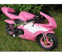 49cc Mini Moto Pocket Bike Motorcycle Replica Sports Pink Bike Motor Racing - 2 Stroke Petrol Off Road