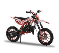 49cc Motorcycle Kids Dirt Bike - 2-Stroke Gas Powered Motocross Off Road Mini Pitbike Pocket Motorbike for Kids 8-14 Mini Motos with Shock Absorption Springs Front Rear Disc Brakes Max Speed 40KM/H