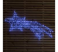 49cm x 1.19m Light up Christmas Shooting Star with 373 Twinkling White LEDs