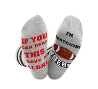 49ers Novelty Soccer Fans Gift Football Game Lover Gift Crew Socks for Men Husband (Watching 49ers EU)