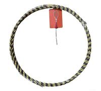 49FT Fish Tape for Wire Fishing Tool with Guide Spring Head, Low-Friction Design and High Visibility in Black and Yellow for Electricians(10M)