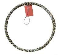 49FT Fish Tape for Wire Fishing with Guide Spring, High Visibility Black and Yellow Cable Puller Tool for Electricians(15M)