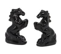 49mm Horse Statue, Hand-Carved Natural Amethyst Rose Quartz Crystal Animal Figurine for Home Decor Collection 1pc