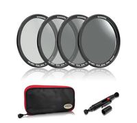 49mm ND Lens Filter Kit, Fixed Neutral Density Filter (ND2 ND4 ND8 ND16) with Lens Cleaning Pen & Filters Pouch Ultra Slim Frame to Avoid Vignetting for Camera Lenses Accessories