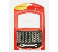 49PC COLOUR CODED BIT SET MINI RATCHET POZI TORX HEX PHILLIP'S SCREWDRIVER TOOL.