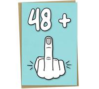 49th Birthday Card, 48 + 1, Funny Birthday Card for 49 Year Old Women or Men, A5