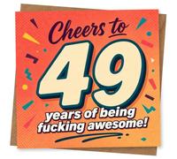 49th Birthday Card for Her, Funny Confetti Design
