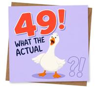 49th Birthday Card for Him or Her, Funny Design