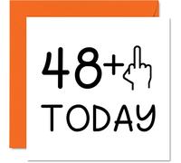 49th Birthday Card Funny for Women - Novelty Middle Finger - Rude Birthday Cards for Men, 145mm Greeting Cards, Joke Banter Cards Mum Dad Sister Brother Auntie Uncle Cousin