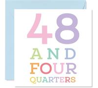 49th Birthday Cards for Women and Men, 48 and four quarters